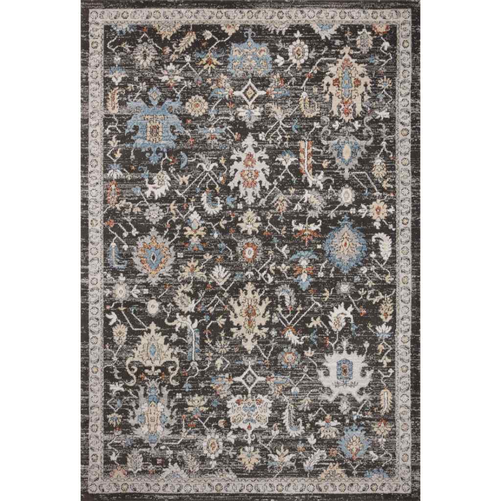 Loloi II Odette Collection Charcoal / Multi Rug ODT-04 Charcoal / Multi / 9'-2" x 13'