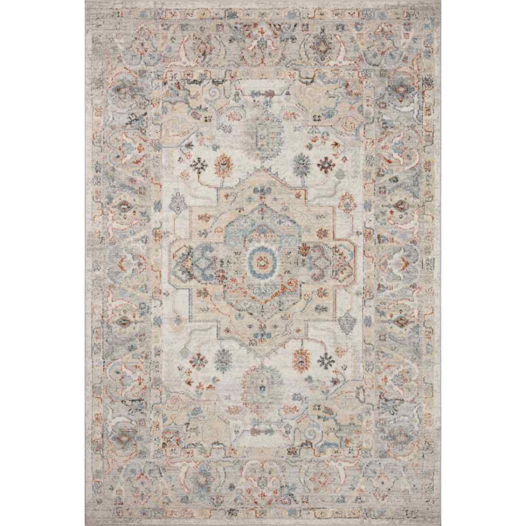 Loloi II Odette Collection Ivory / Multi Rug ODT-09 Ivory / Multi / 2'-7" x 16'-0"
