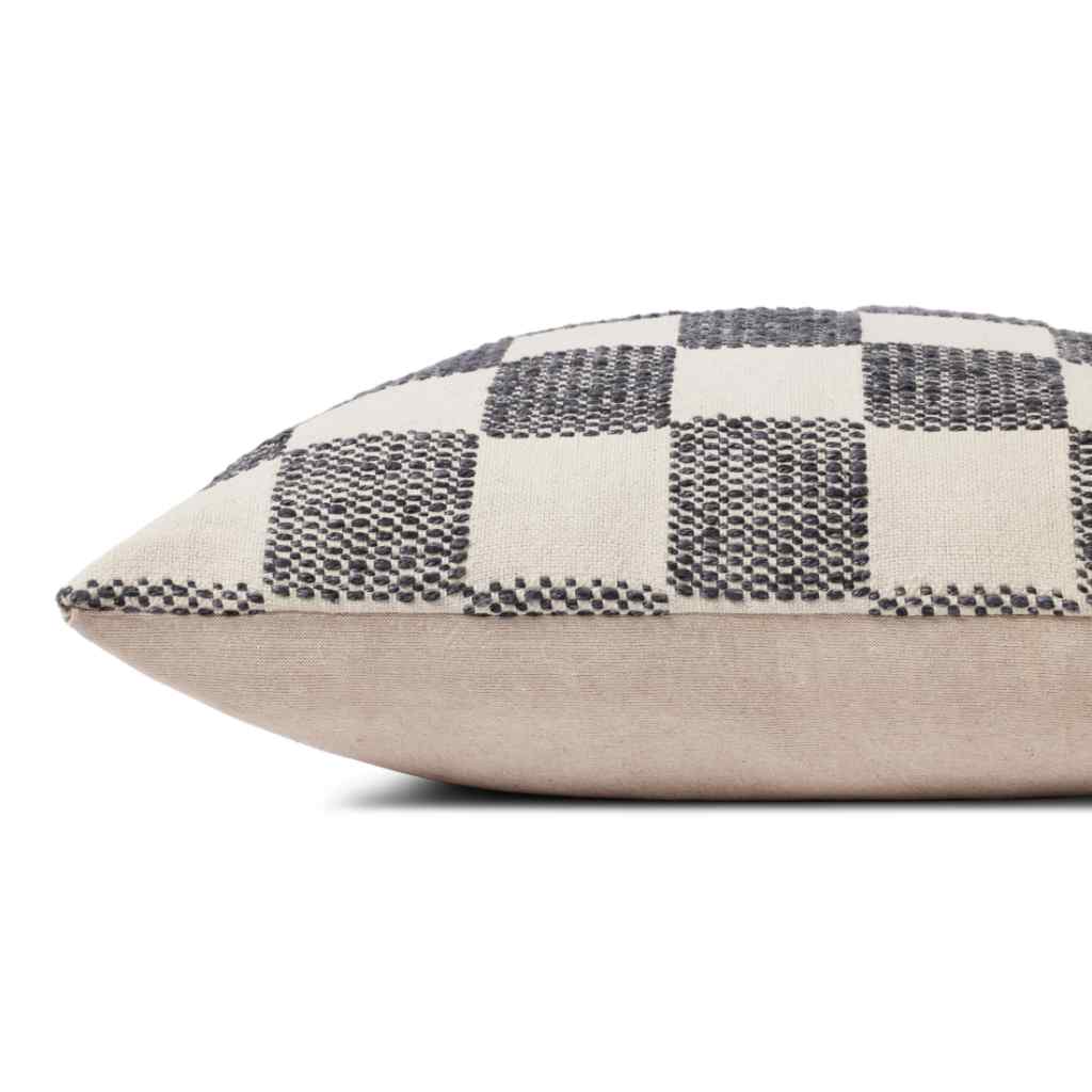 Loloi II Pillows Collection Black Pillow PLL0123 Black / 22" x 22" Cover w/Down Insert