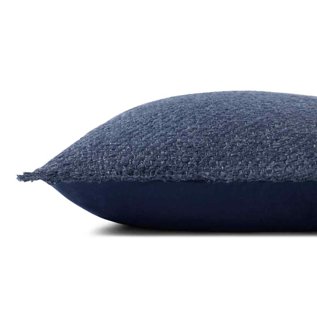 Loloi II Pillows Collection Navy Pillow PLL0121 Navy / 22" x 22" Cover w/Down Insert