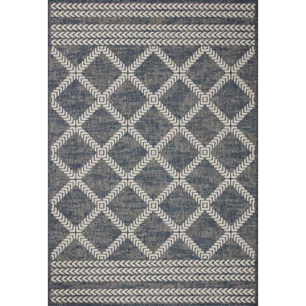 Loloi II Rainier Collection Denim / Ivory Rug RAI-05 Denim / Ivory / 3'-11" x 5'-11"