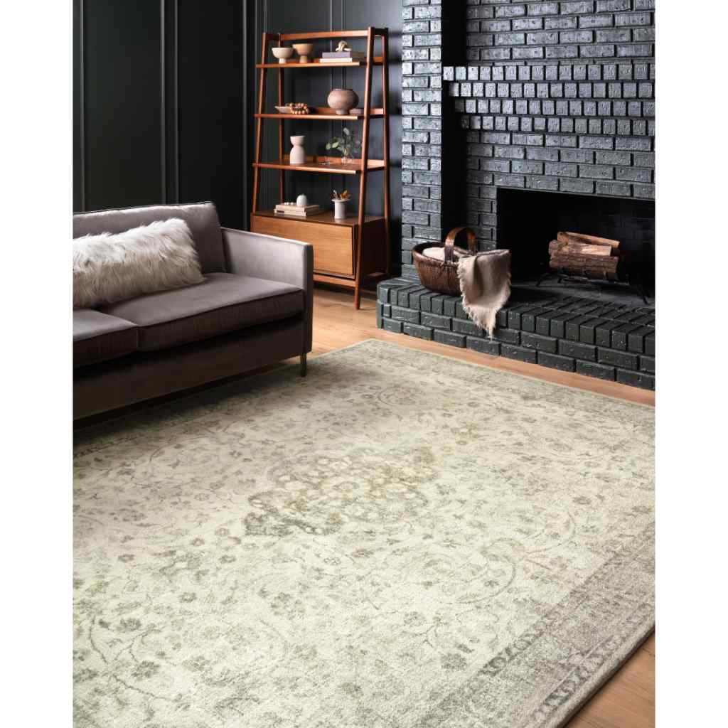 Loloi II Rosette Collection Ivory / Silver Rug ROS-02 Ivory / Silver / 18" x 18" Sample