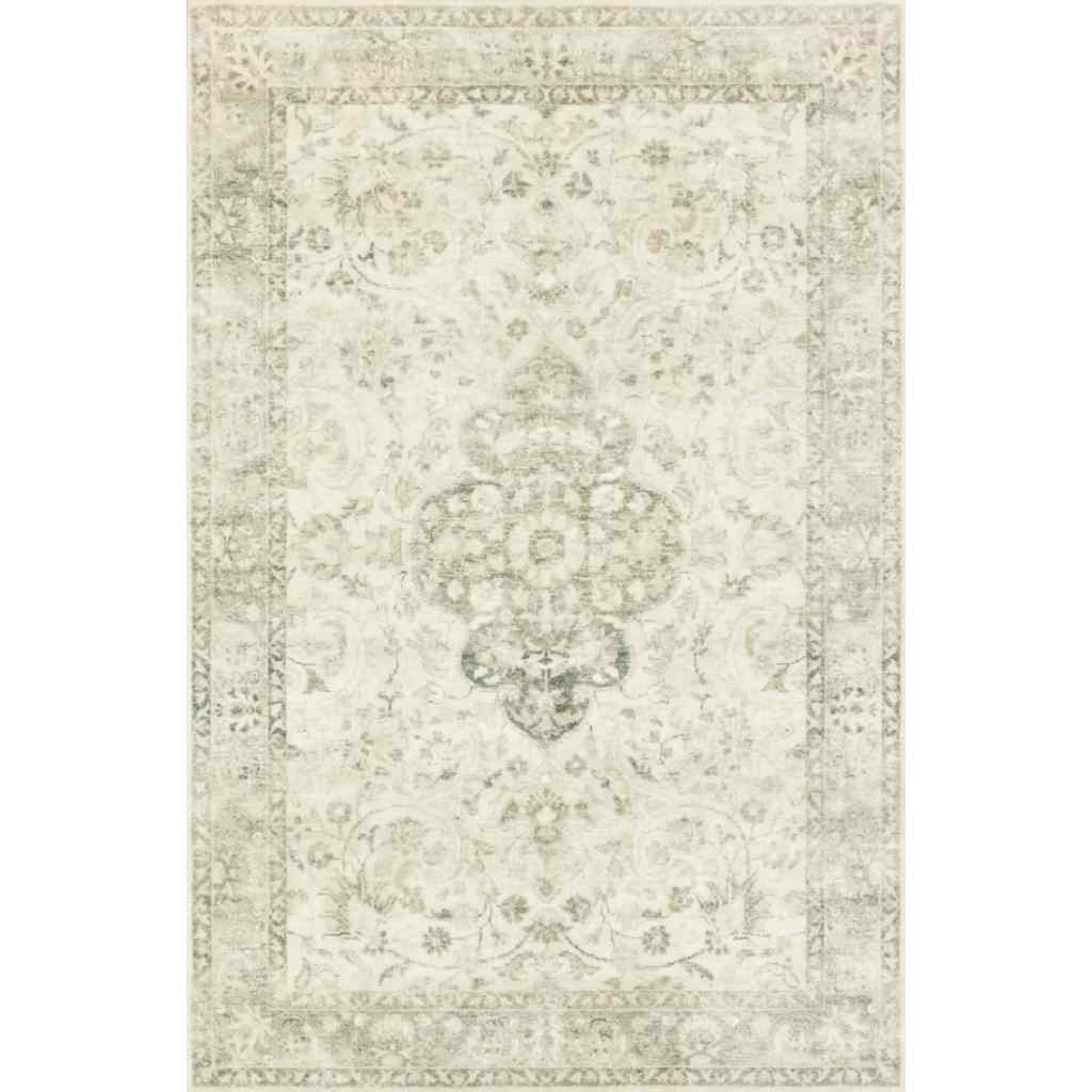 Loloi II Rosette Collection Ivory / Silver Rug ROS-02 Ivory / Silver / 3'-3" x 5'-3"