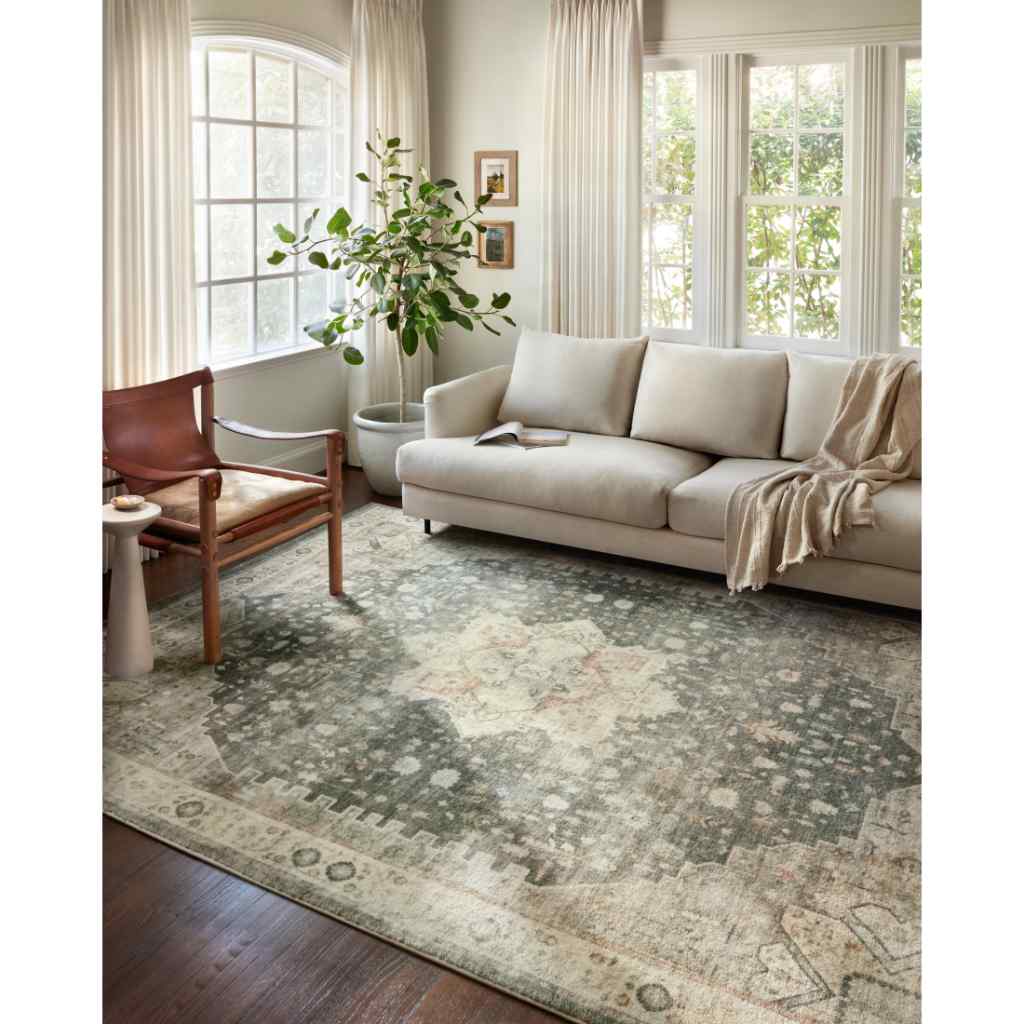 Loloi II Rosette Collection Slate / Ivory Rug ROS-09 Slate / Ivory / 18" x 18" Sample