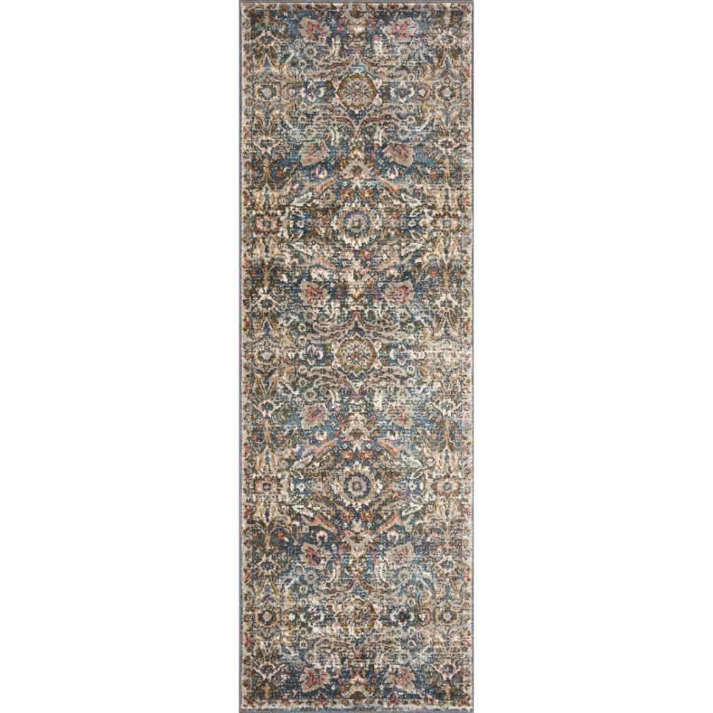 Loloi II Saban Collection Blue / Sand Rug SAB-04 Blue / Sand / 2'-7" x 12'-0"