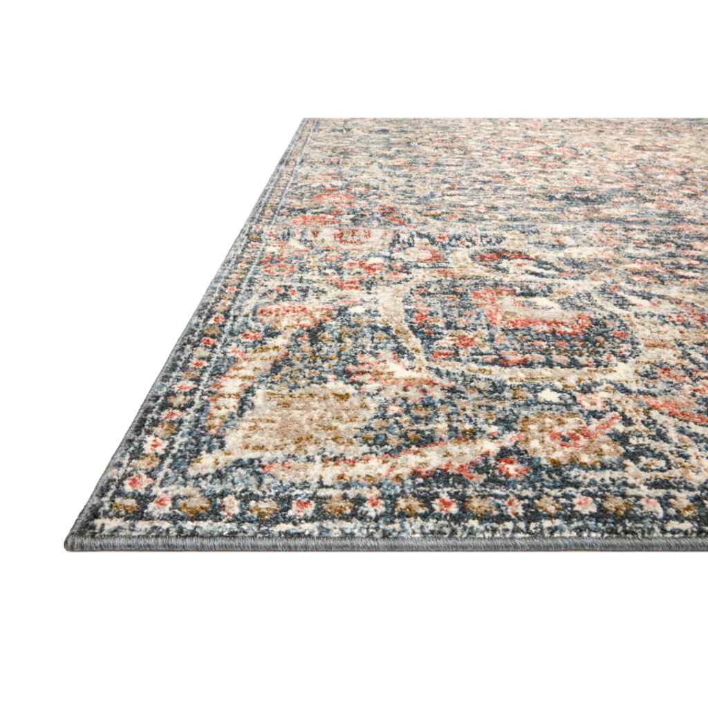 Loloi II Saban Collection Blue / Spice Rug SAB-02 Blue / Spice / 18" x 18" Sample
