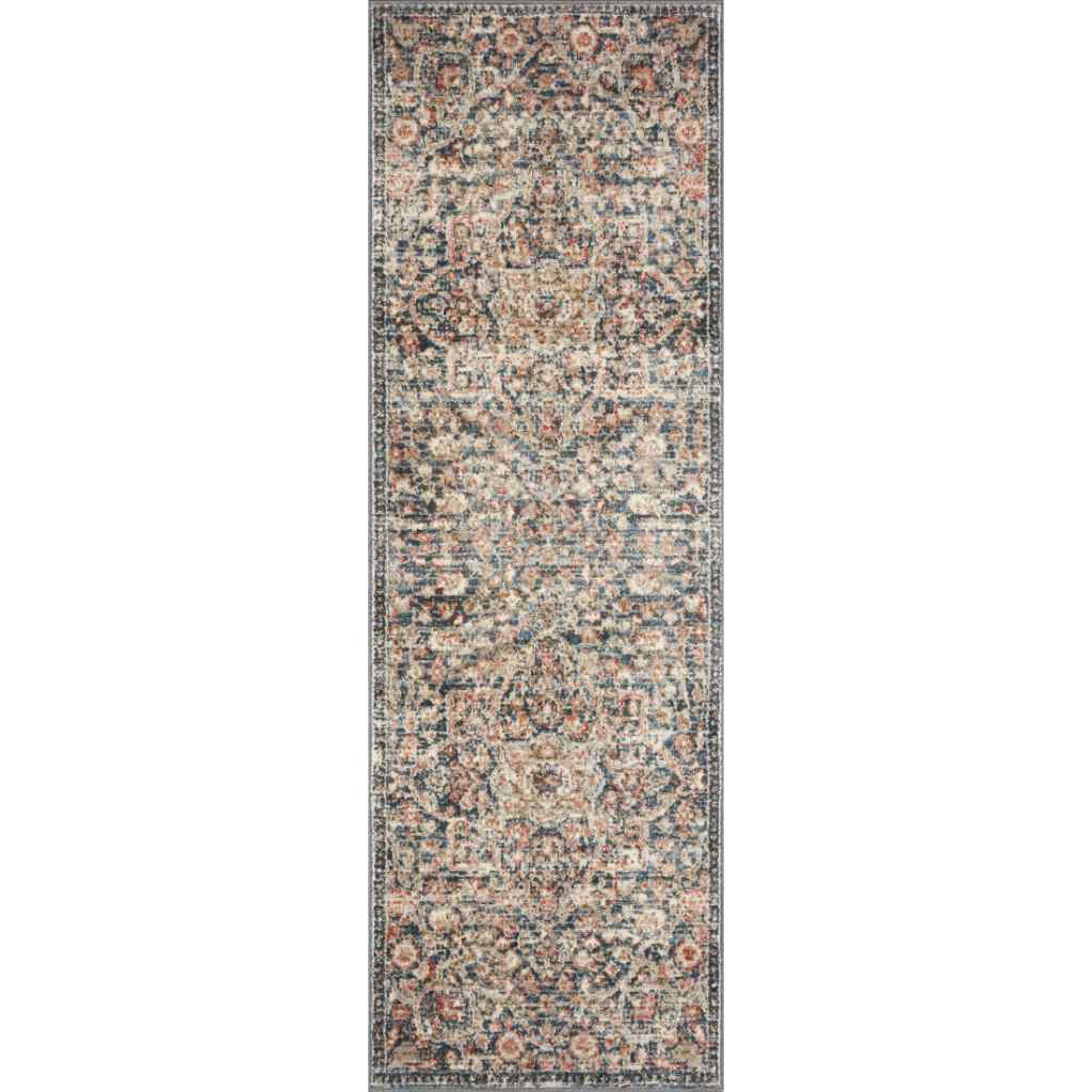 Loloi II Saban Collection Blue / Spice Rug SAB-02 Blue / Spice / 2'-7" x 10'-0"