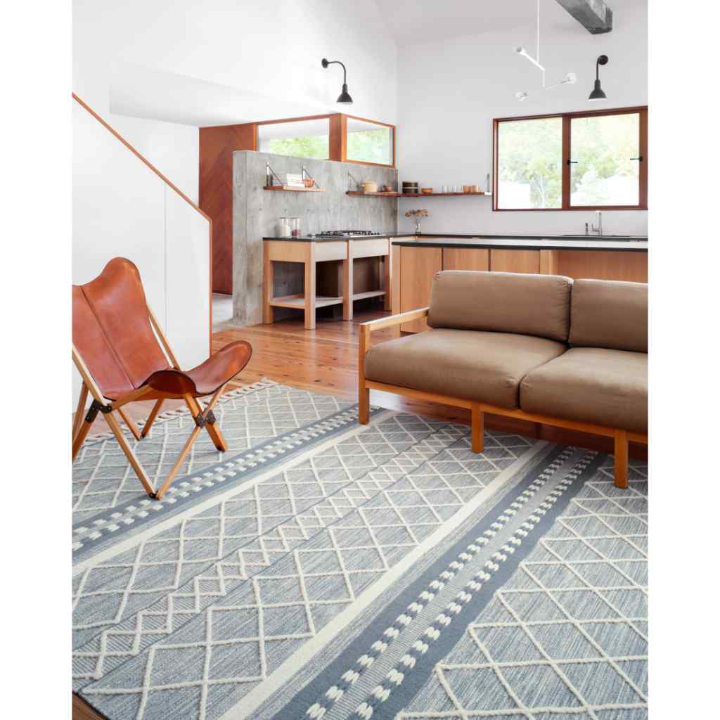 Loloi II Sawyer Collection Teal Rug SAW-04 Teal / 18" x 18" Sample