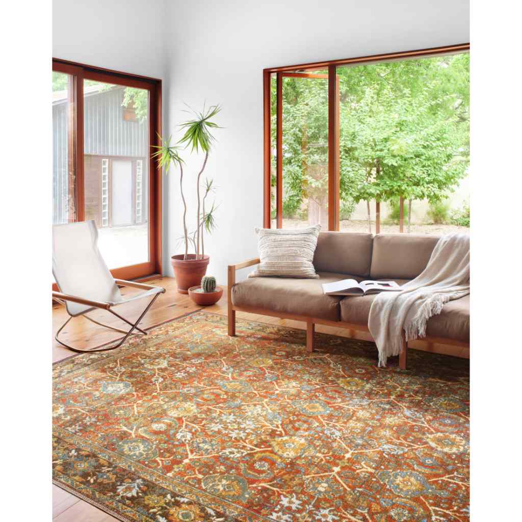 Loloi II Sebastian Collection Red / Multi Rug SEB-06 Red / Multi / 18" x 18" Sample