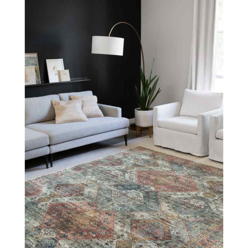Loloi II Skye Collection Apricot / Mist Rug SKY-06 Apricot / Mist / 18" x 18" Sample