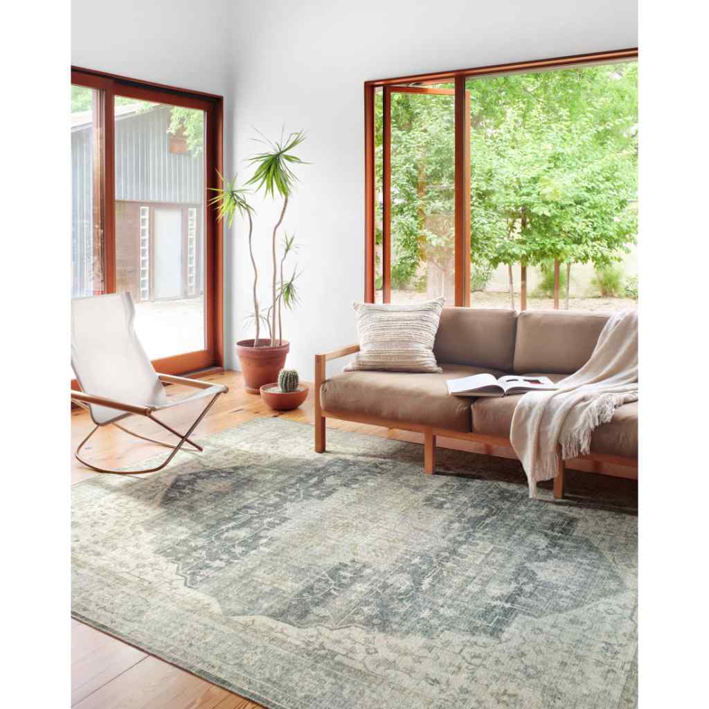 Loloi II Skye Collection Charcoal / Dove Rug SKY-12 Charcoal / Dove / 18" x 18" Sample