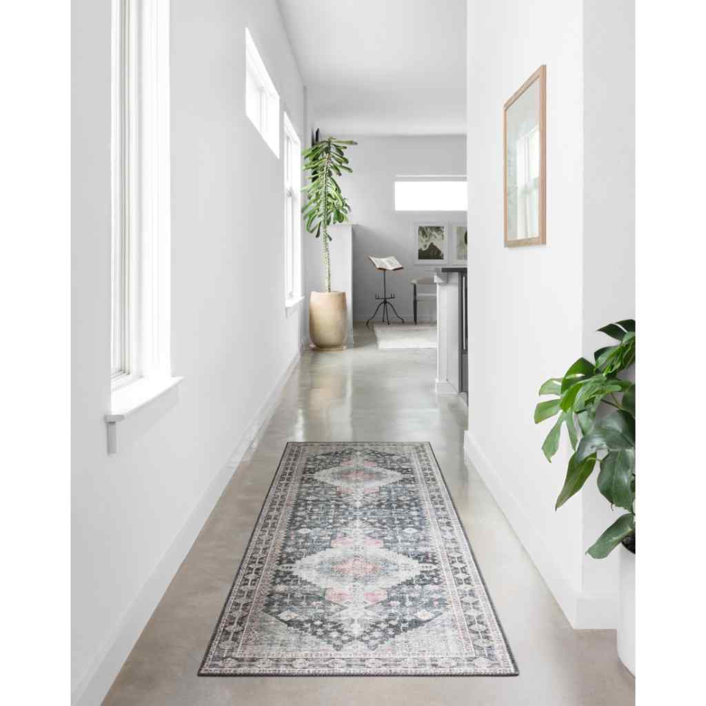 Loloi II Skye Collection Charcoal / Multi Rug SKY-02 Charcoal / Multi / 18" x 18" Sample