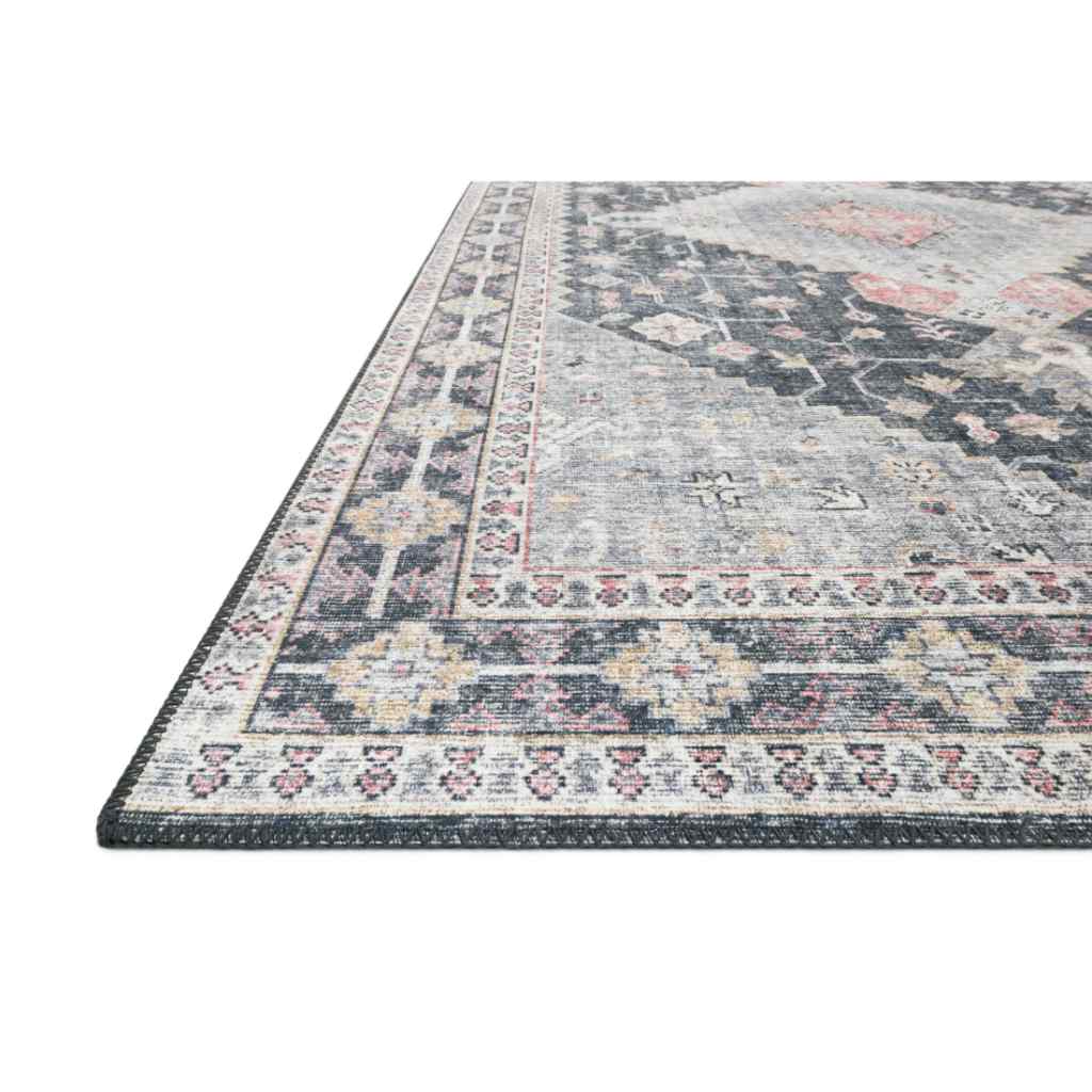 Loloi II Skye Collection Charcoal / Multi Rug SKY-02 Charcoal / Multi / 18" x 18" Sample