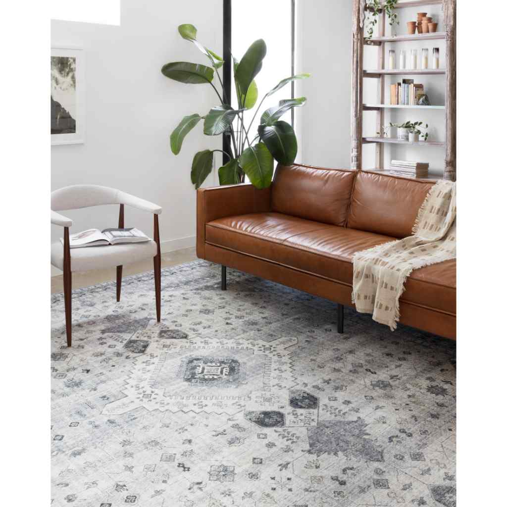Loloi II Skye Collection Silver / Grey Rug SKY-02 Silver / Grey / 18" x 18" Sample