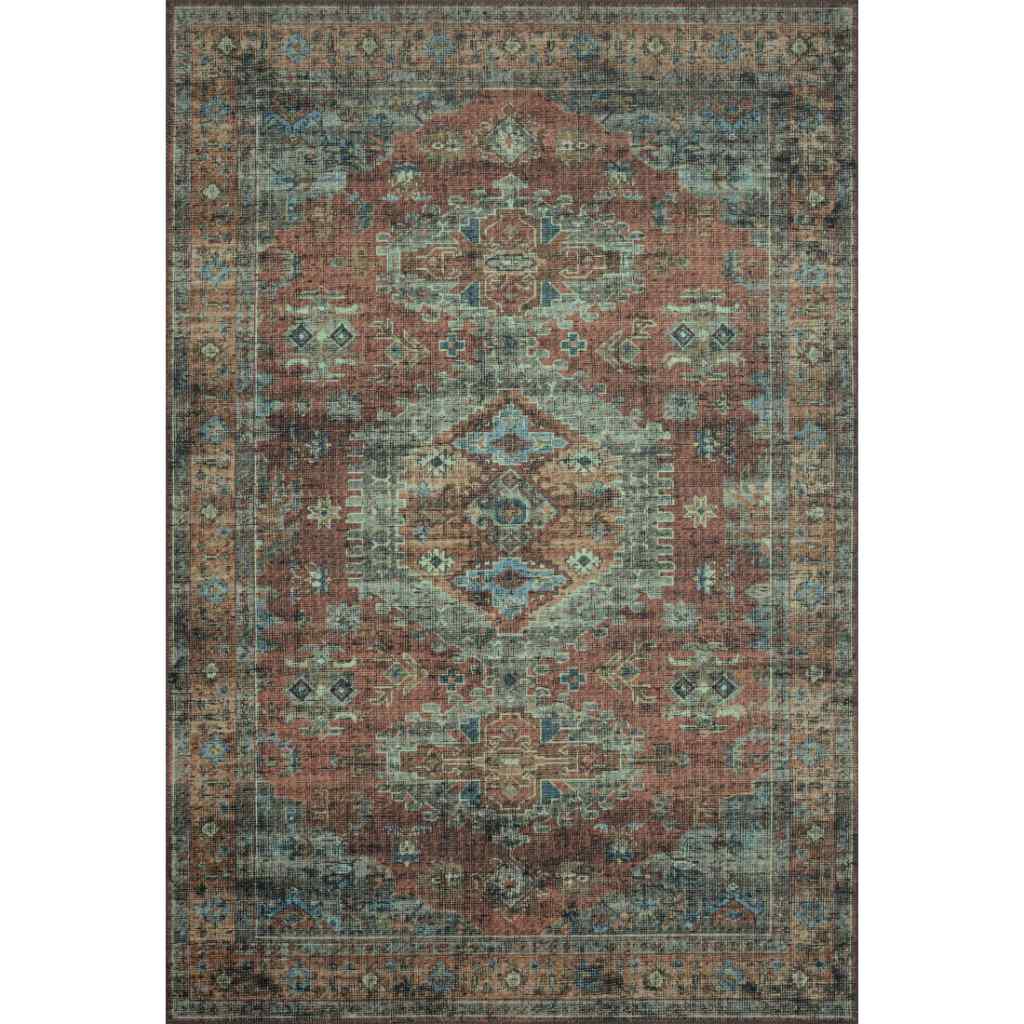 Loloi II Skye Collection Terracotta / Sky Rug SKY-07 Terracotta / Sky / 9'-0" x 12'-0"