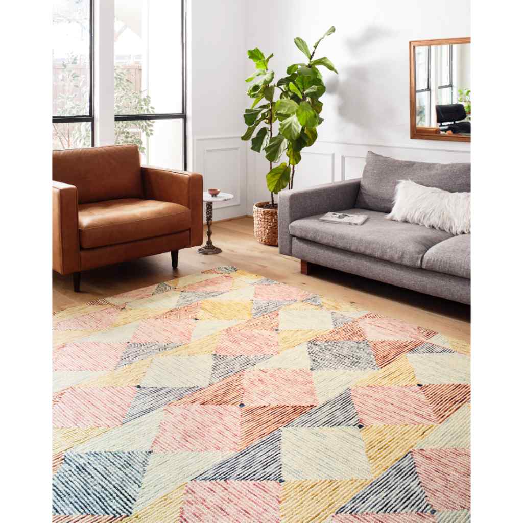 Loloi II Spectrum Collection Ivory / Multi Rug SPE-01 Ivory / Multi / 18" x 18" Sample