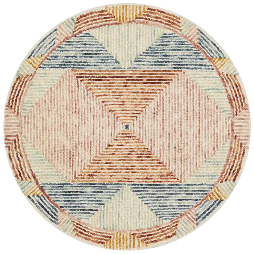 Loloi II Spectrum Collection Ivory / Multi Rug SPE-01 Ivory / Multi / 3'-0" x 3'-0" Round