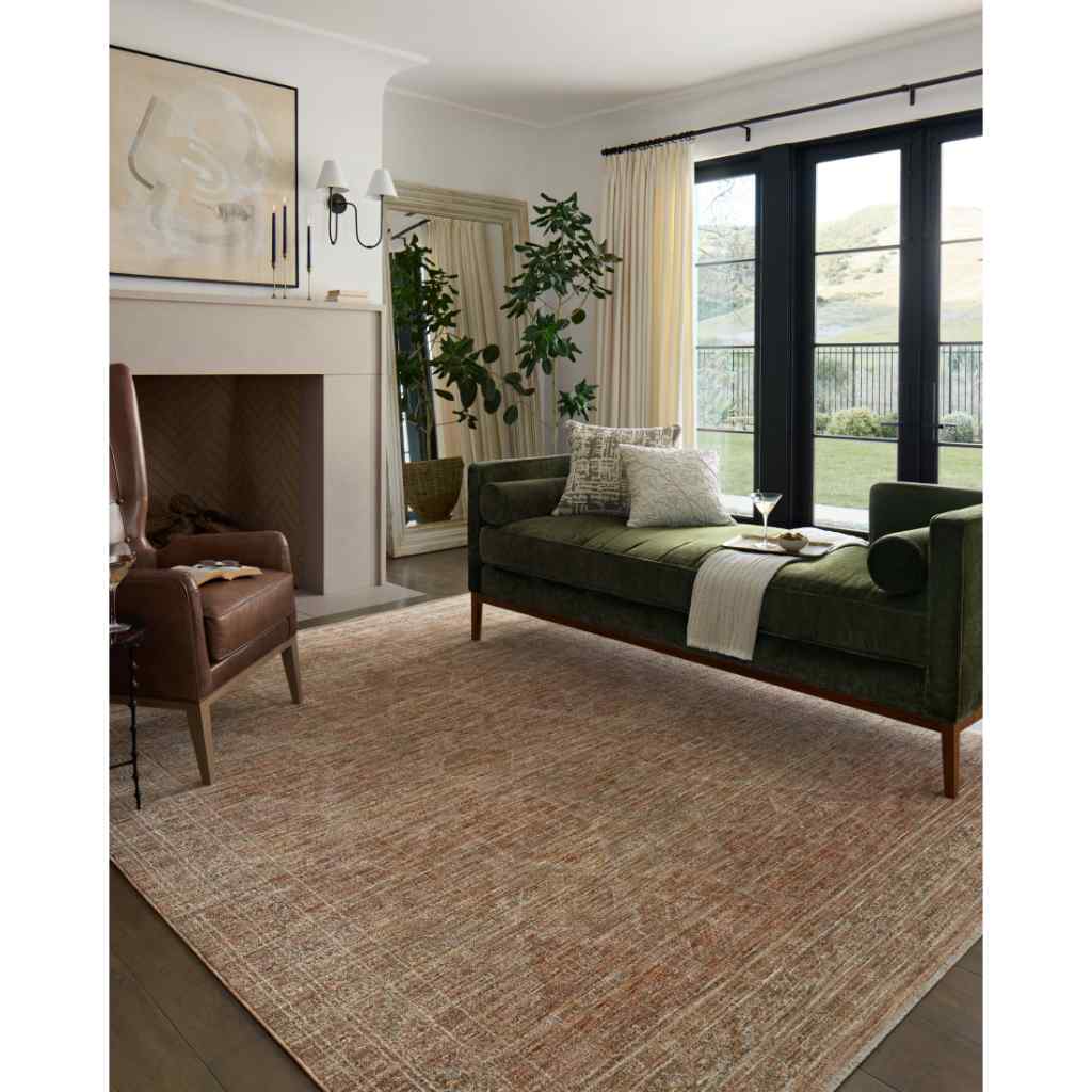 Loloi II Tabitha Collection Clay / Natural Rug TAI-05 Clay / Natural / 18" x 18" Sample