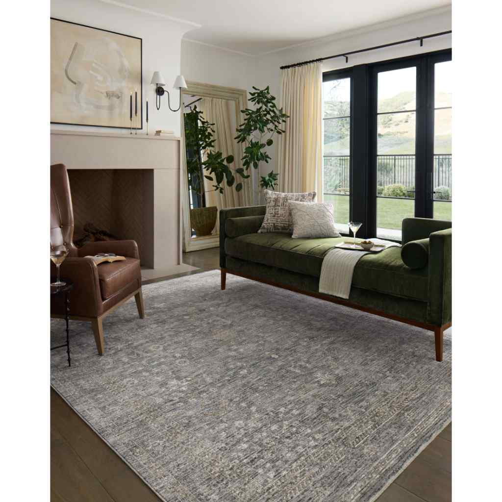Loloi II Tabitha Collection Stone / Natural Rug TAI-02 Stone / Natural / 18" x 18" Sample