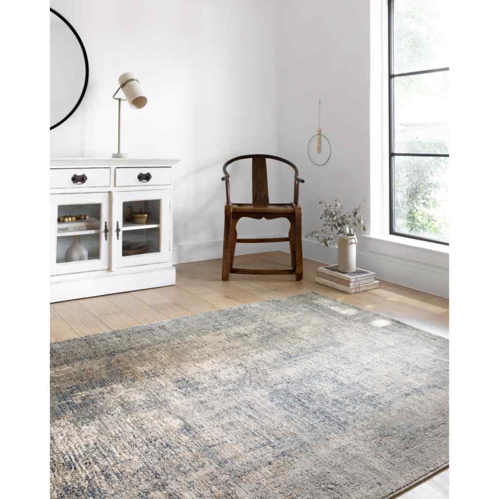 Loloi II Teagan Collection Denim / Slate Rug TEA-05 Denim / Slate / 18" x 18" Sample