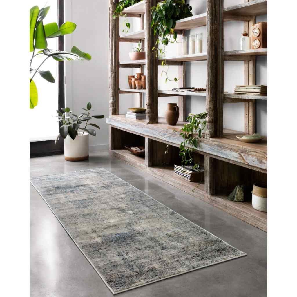 Loloi II Teagan Collection Denim / Slate Rug TEA-05 Denim / Slate / 18" x 18" Sample