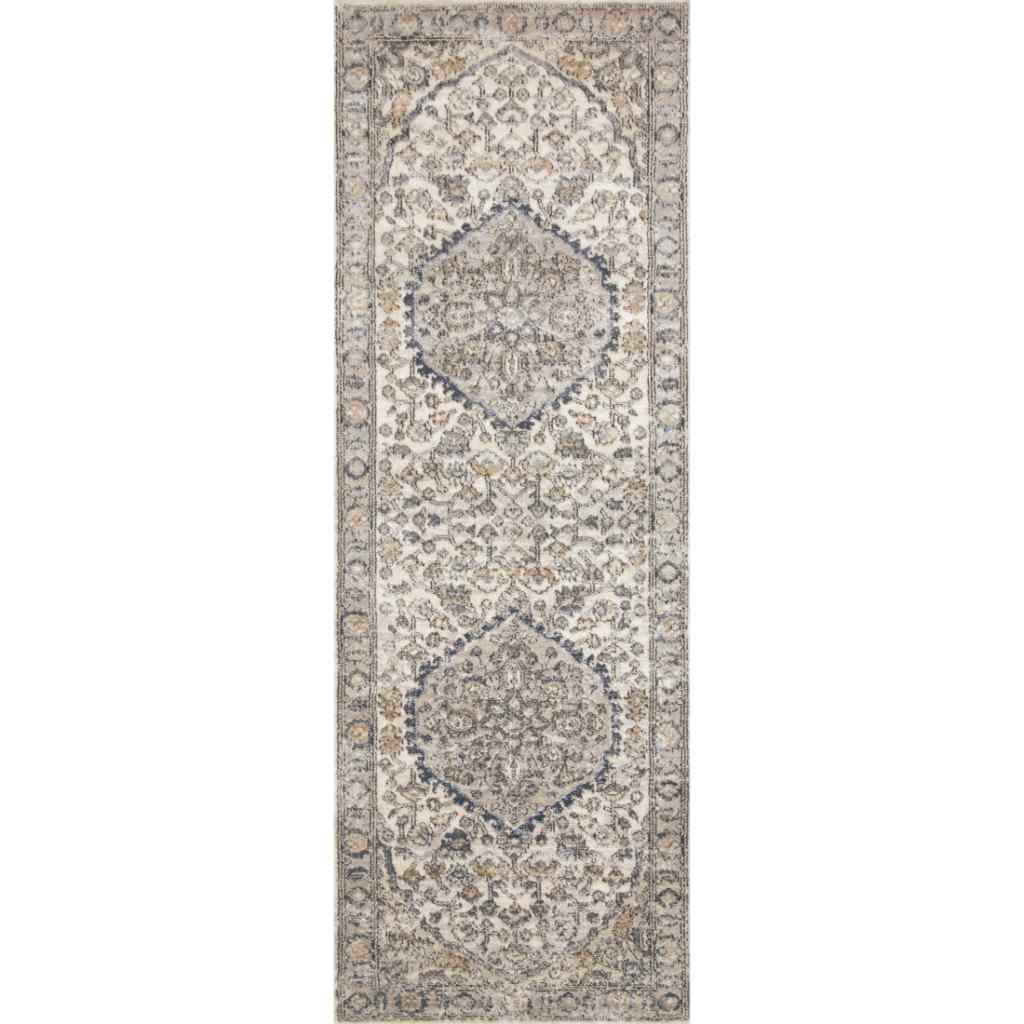 Loloi II Teagan Collection Natural / Lt. Grey Rug TEA-01 Natural / Lt. Grey / 2'-8" x 10'-6"