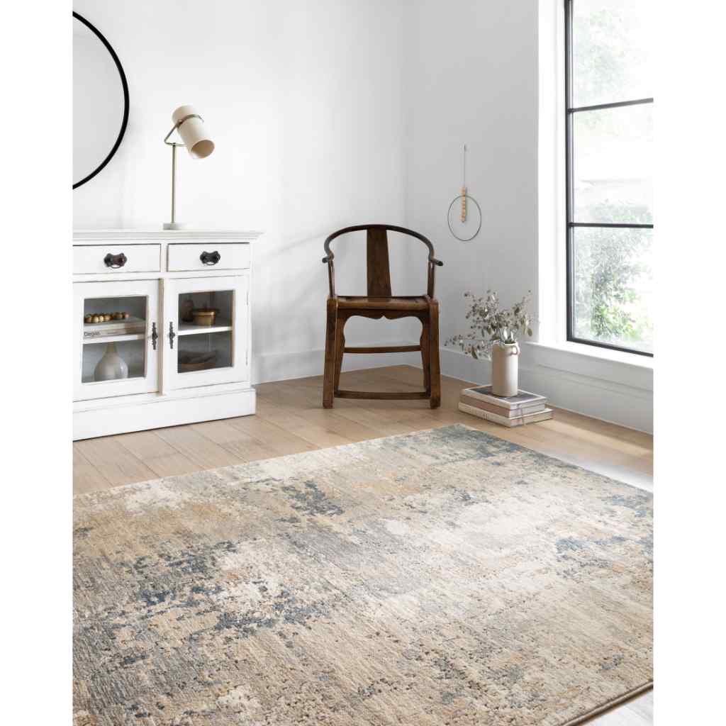 Loloi II Teagan Collection Sand / Mist Rug TEA-06 Sand / Mist / 18" x 18" Sample