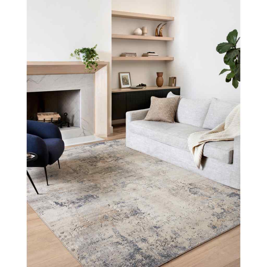Loloi II Teagan Collection Sand / Mist Rug TEA-06 Sand / Mist / 18" x 18" Sample