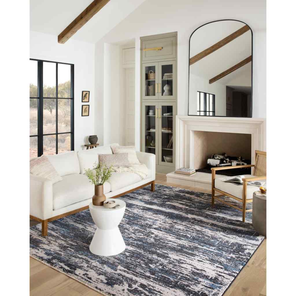 Loloi II Vance Collection Charcoal / Dove Rug VAN-04 Charcoal / Dove / 18" x 18" Sample