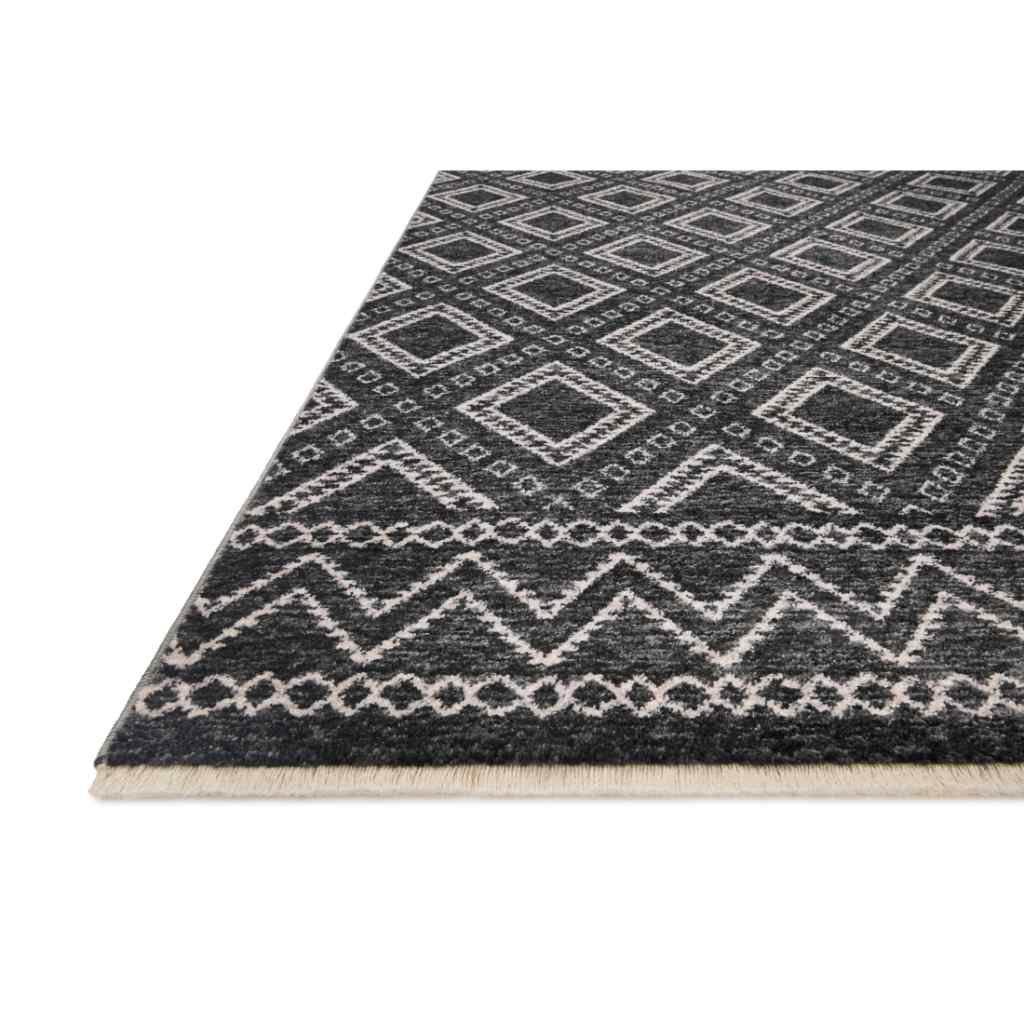 Loloi II Vance Collection Charcoal / Dove Rug VAN-05 Charcoal / Dove / 18" x 18" Sample