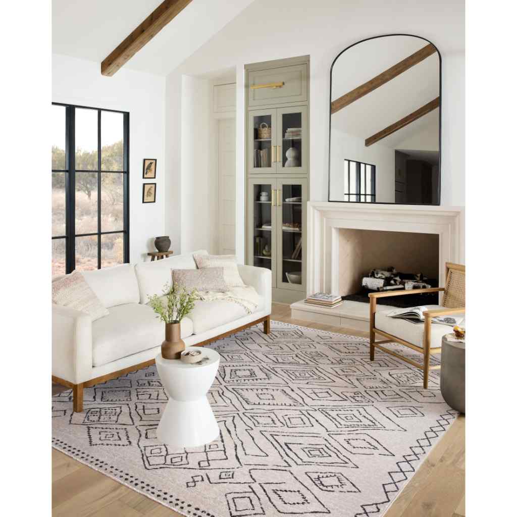 Loloi II Vance Collection Dove / Charcoal Rug VAN-06 Dove / Charcoal / 18" x 18" Sample
