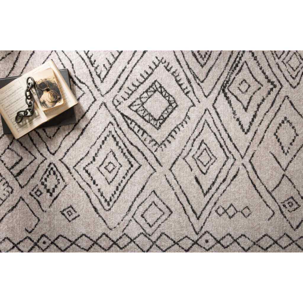 Loloi II Vance Collection Dove / Charcoal Rug VAN-06 Dove / Charcoal / 18" x 18" Sample