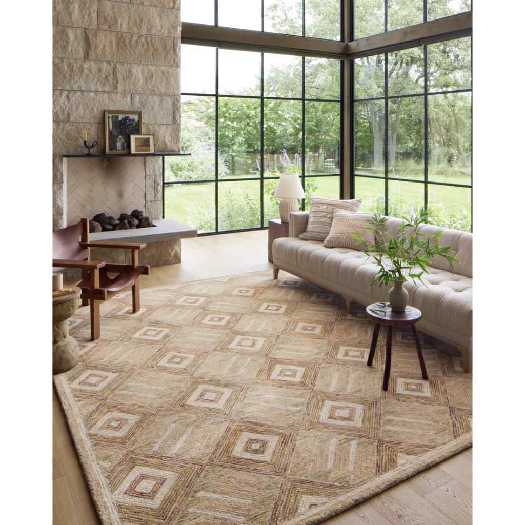 Loloi II Varena Collection Sand / clay Rug VAR-01 Sand / clay / 18" x 18" Sample
