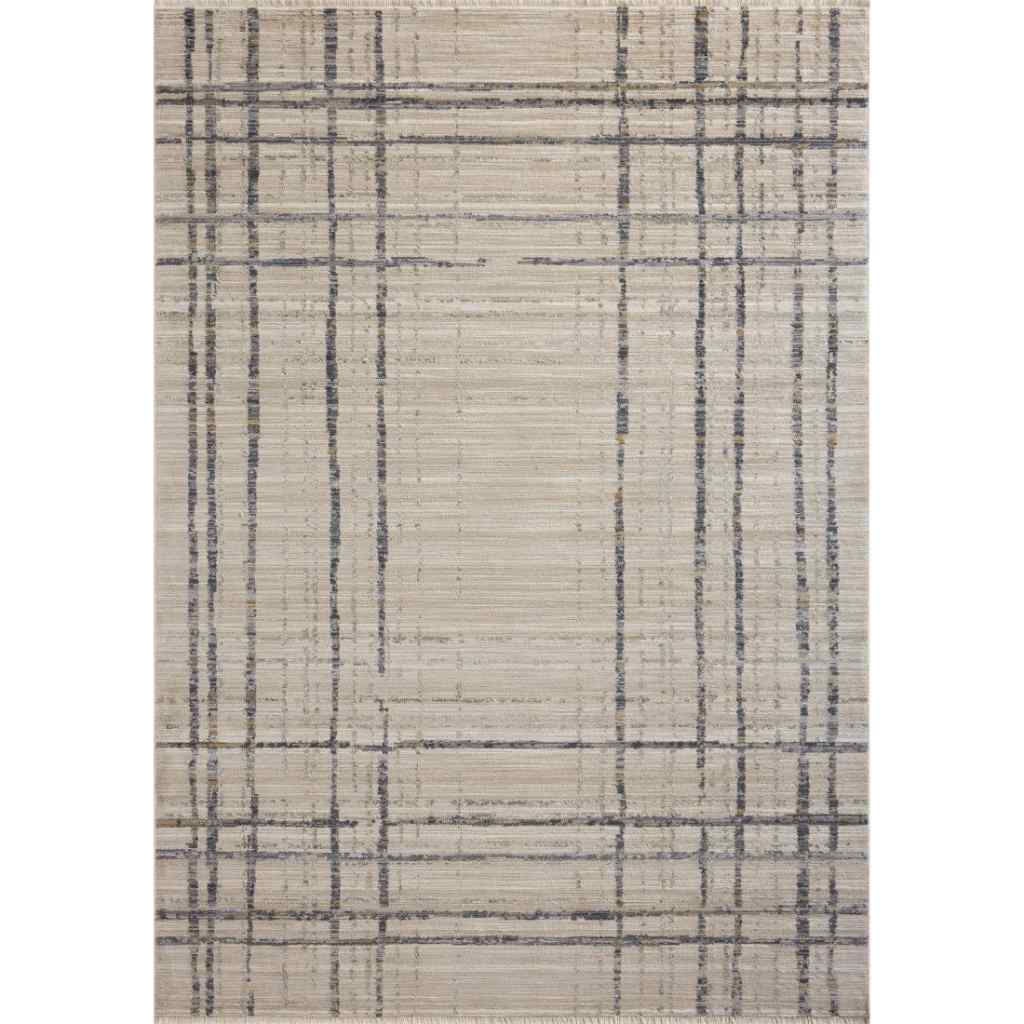 Loloi II Wade Collection Beige / Midnight Rug WAE-05 Beige / Midnight / 7'-10" x 7'-10" Square