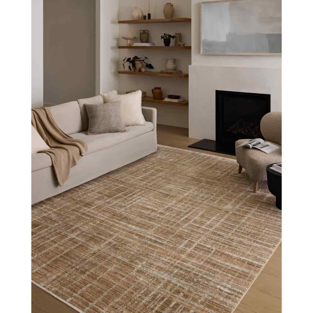 Loloi II Wade Collection Clay / Silver Rug WAE-03 Clay / Silver / 18" x 18" Sample
