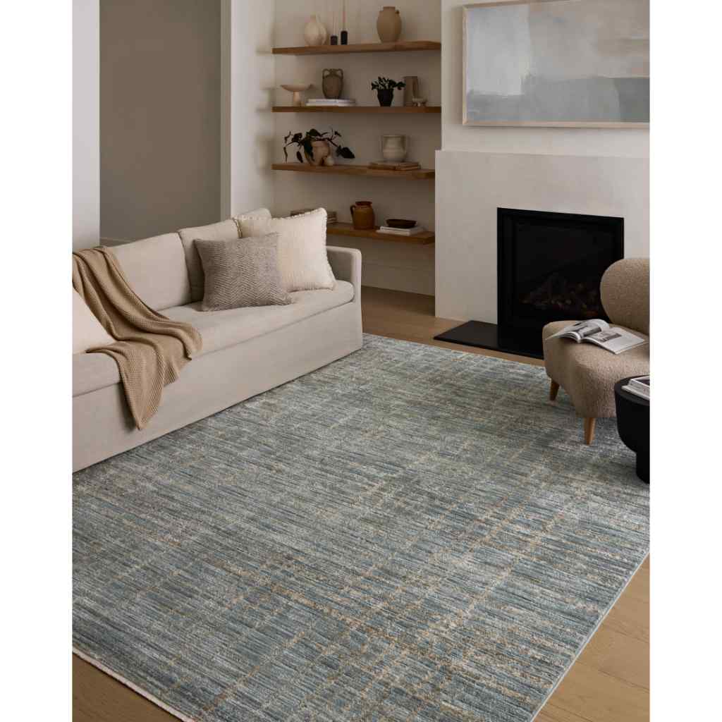 Loloi II Wade Collection Spa / Sand Rug WAE-03 Spa / Sand / 18" x 18" Sample