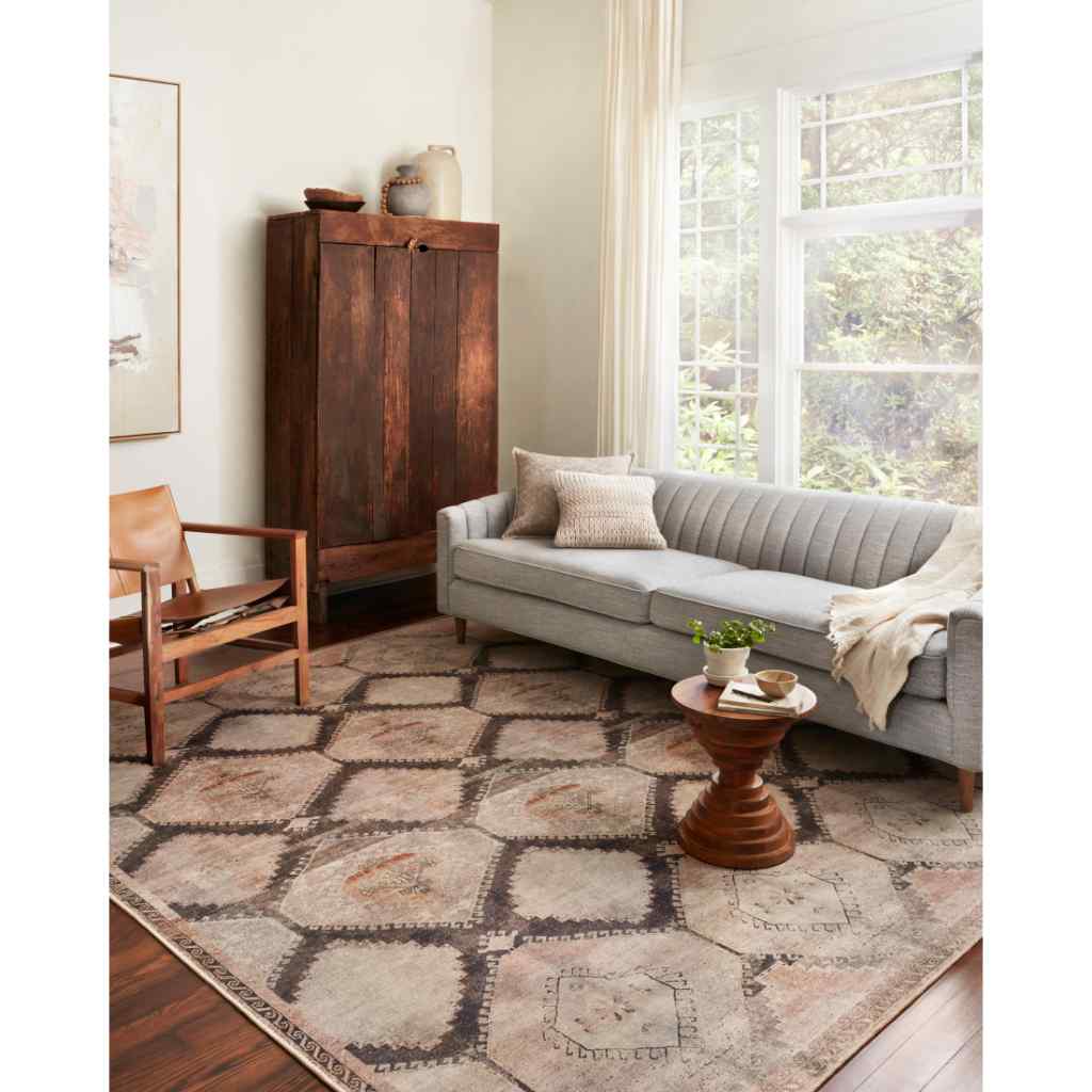 Loloi II Wynter Collection Graphite / Blush Rug WYN-08 Graphite / Blush / 18" x 18" Sample