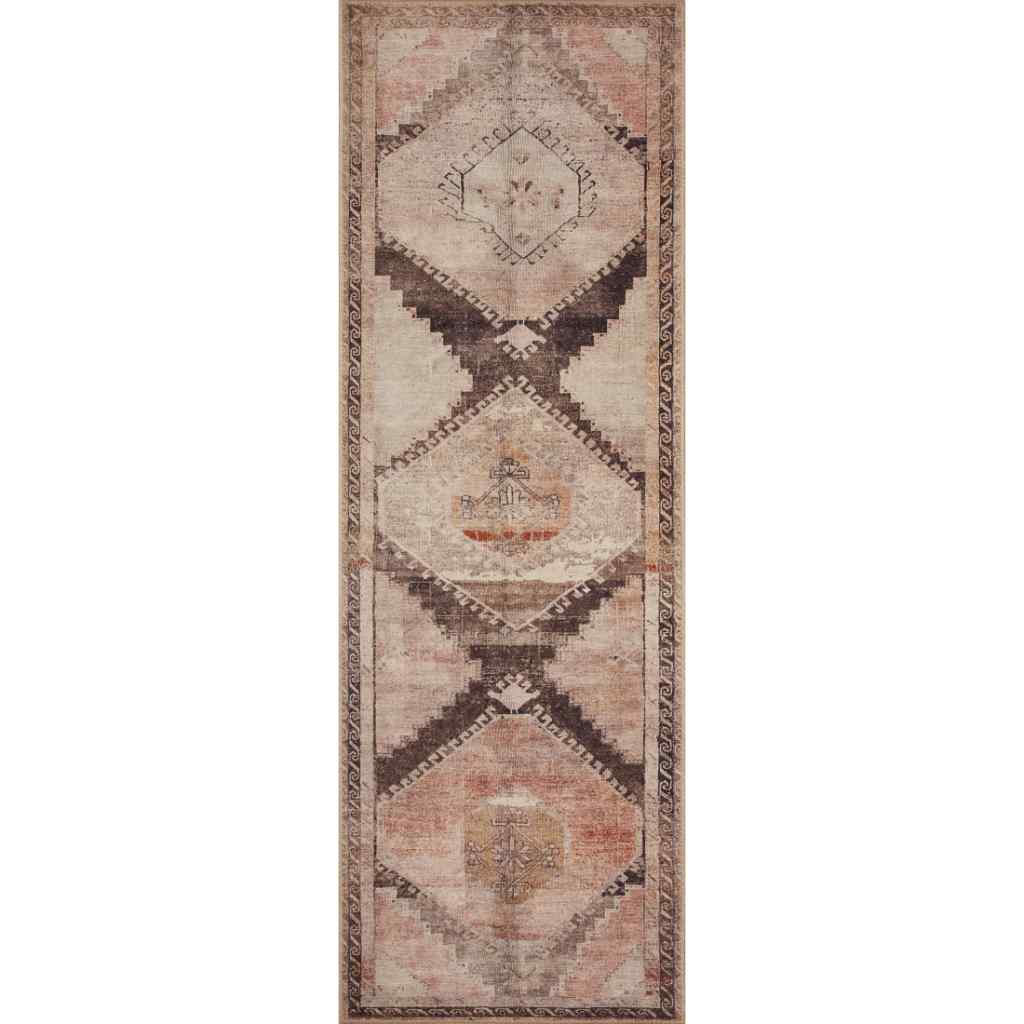 Loloi II Wynter Collection Graphite / Blush Rug WYN-08 Graphite / Blush / 2'-6" x 12'-0"