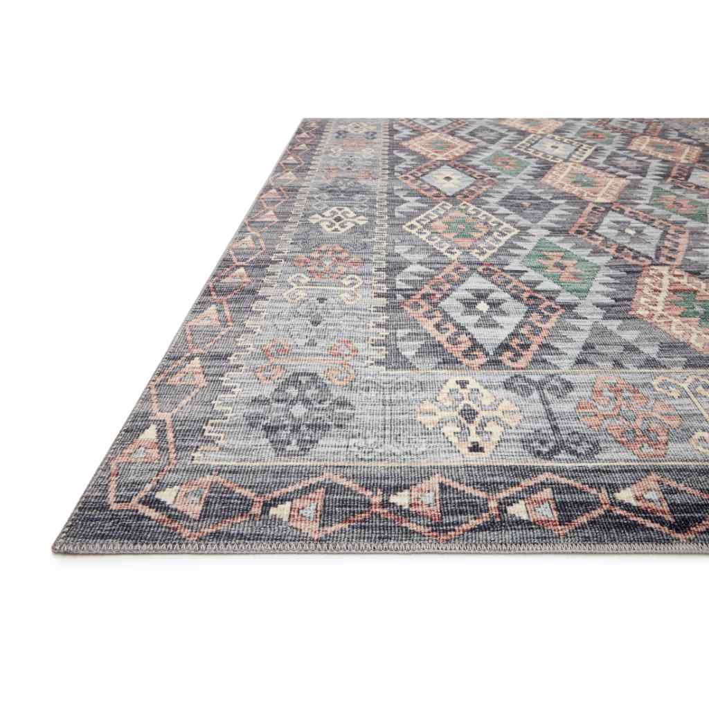 Loloi II Zion Collection Grey / Multi Rug ZIO-01 Grey / Multi / 18" x 18" Sample