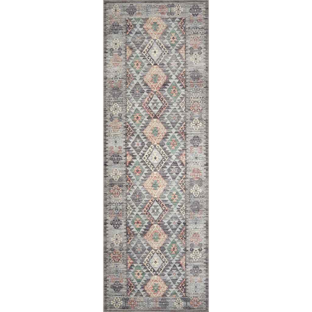 Loloi II Zion Collection Grey / Multi Rug ZIO-01 Grey / Multi / 2'-6" x 7'-6"