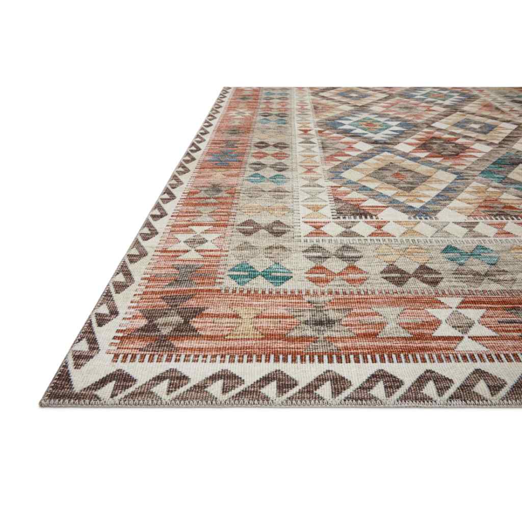 Loloi II Zion Collection Ivory / Multi Rug ZIO-04 Ivory / Multi / 18" x 18" Sample