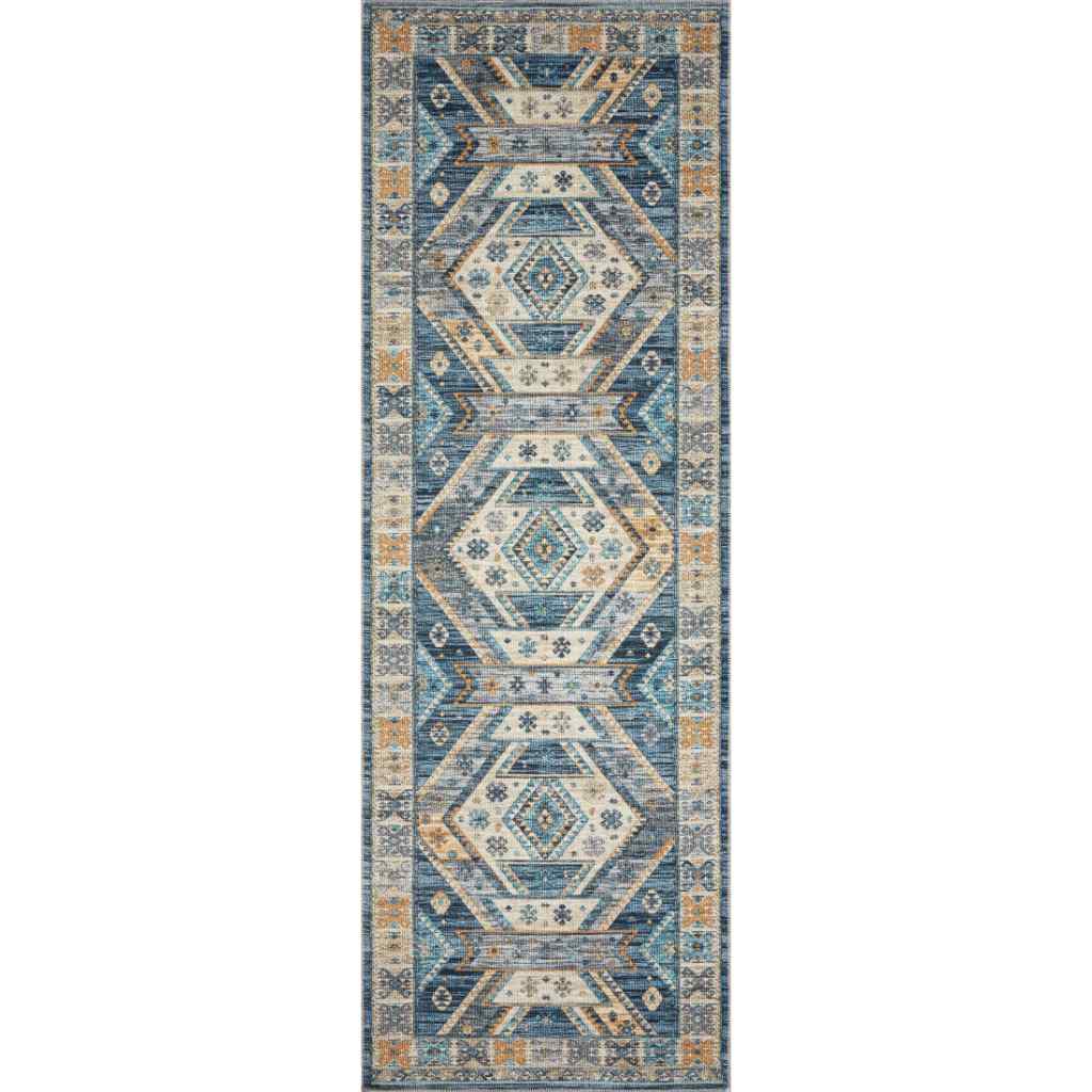 Loloi II Zion Collection Ocean / Gold Rug ZIO-02 Ocean / Gold / 2'-6" x 7'-6"