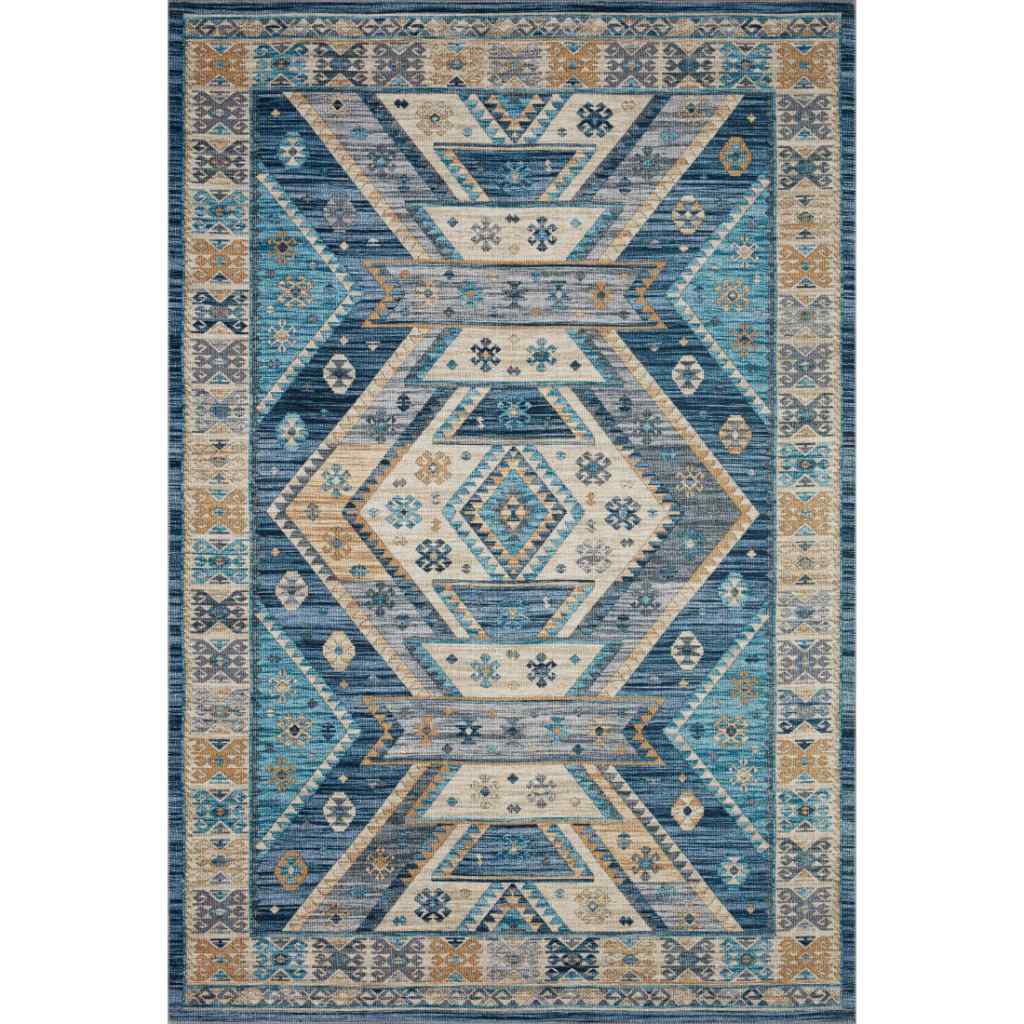 Loloi II Zion Collection Ocean / Gold Rug ZIO-02 Ocean / Gold / 8'-6" x 11'-6"