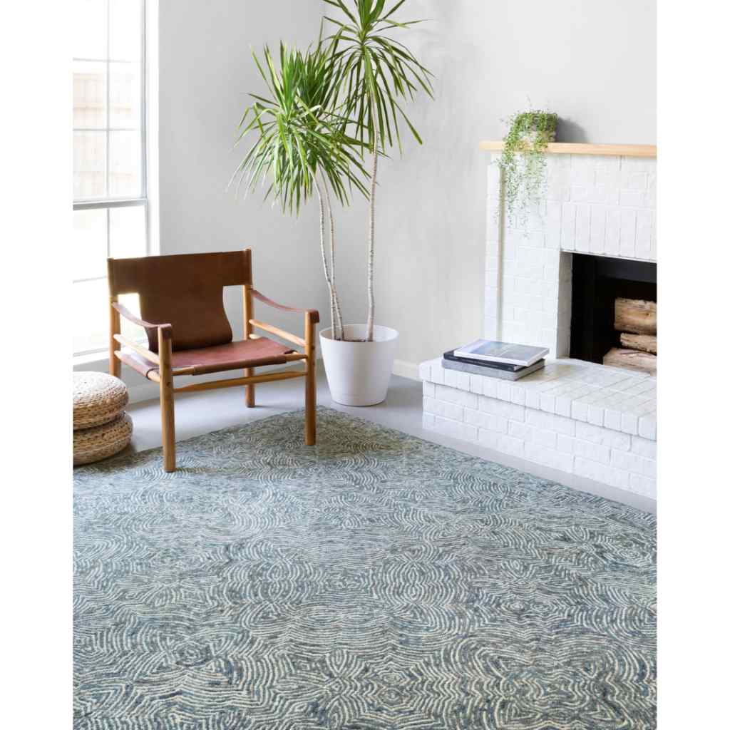 Loloi II Ziva Collection Denim Rug ZV-04 Denim / 18" x 18" Sample