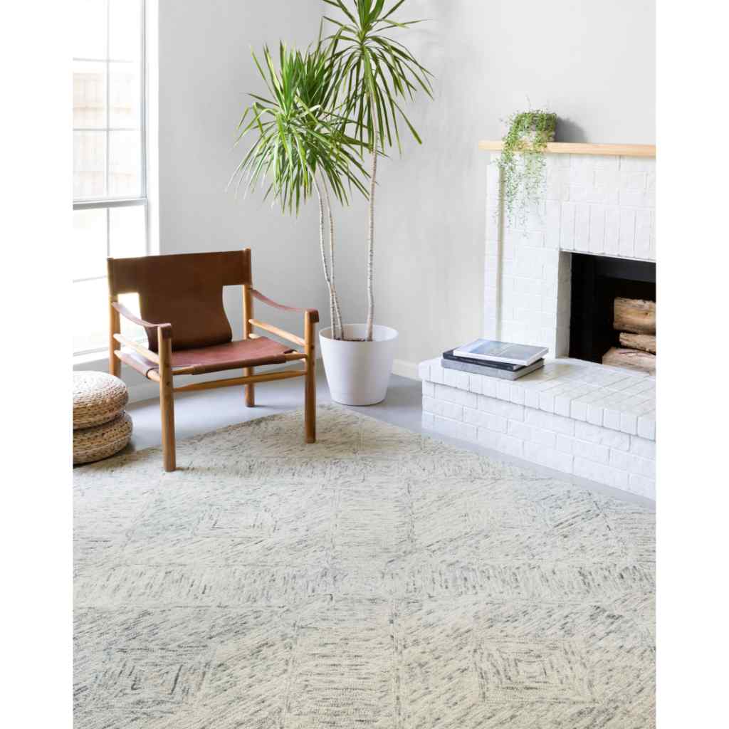 Loloi II Ziva Collection Sky Rug ZV-05 Sky / 18" x 18" Sample