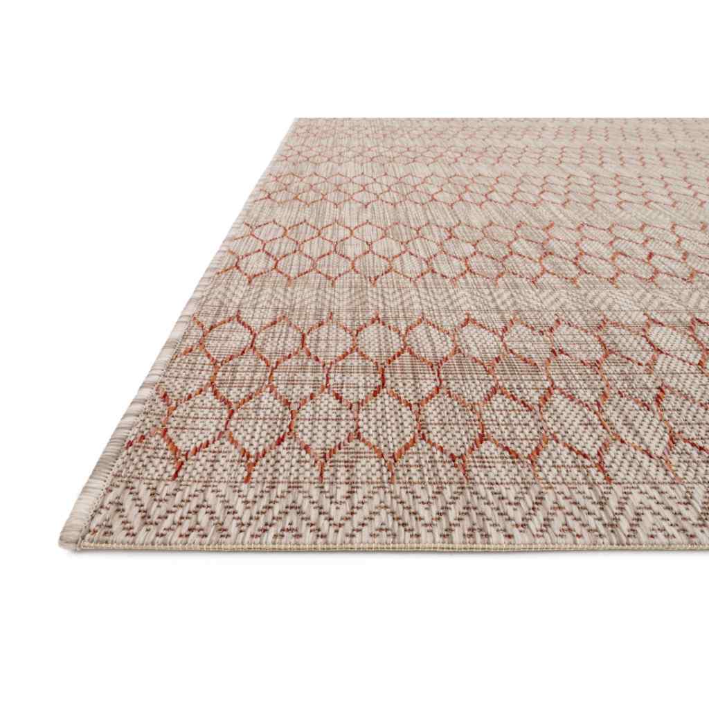Loloi Isle Collection Beige / Rust Rug IE-01 Beige / Rust / 18" x 18" Sample