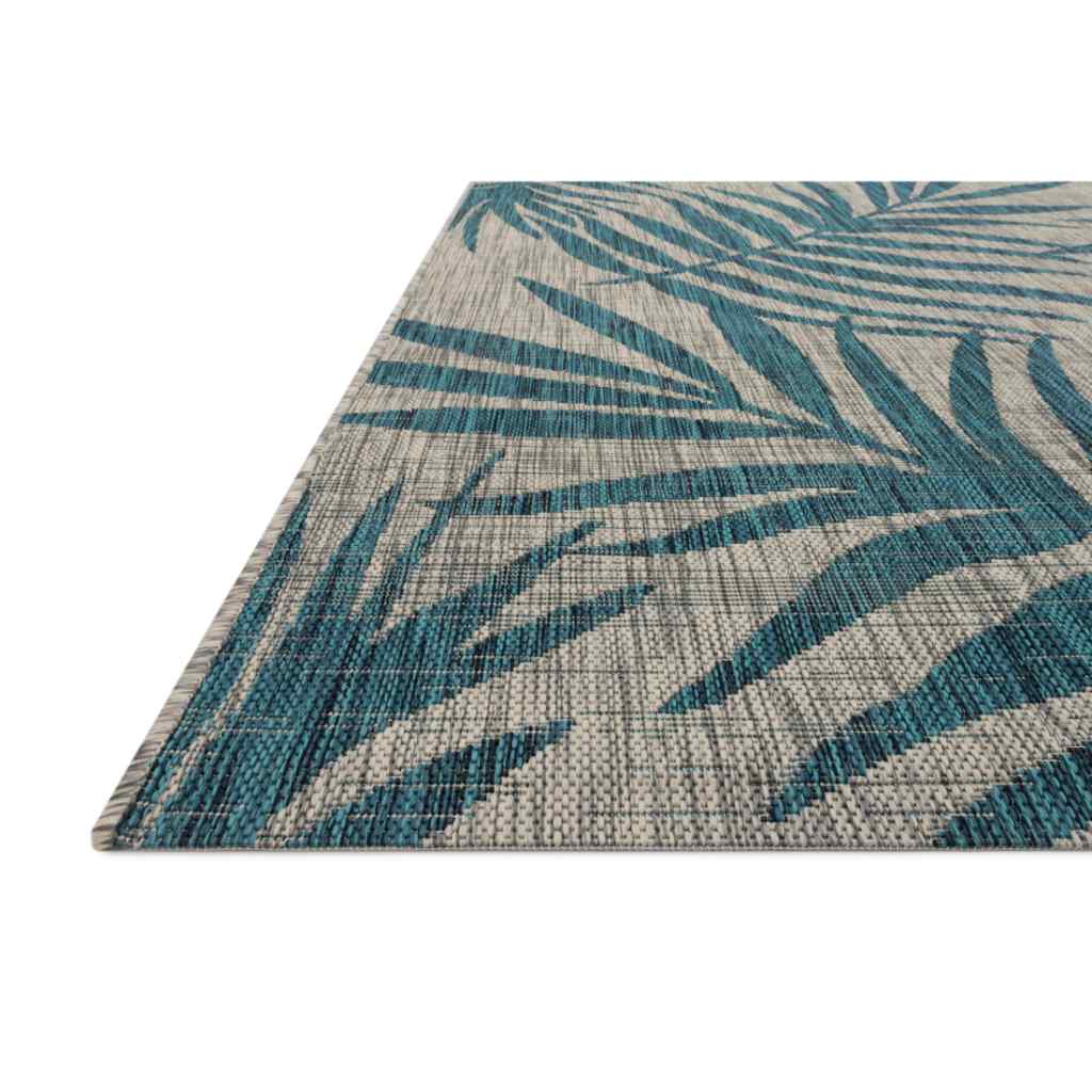 Loloi Isle Collection Grey / Aqua Rug IE-10 Grey / Aqua / 18" x 18" Sample