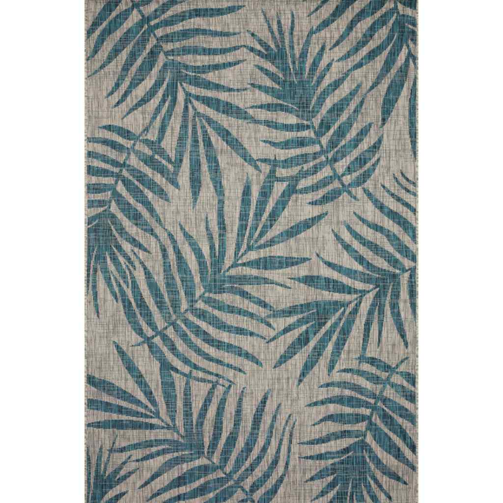 Loloi Isle Collection Grey / Aqua Rug IE-10 Grey / Aqua / 9'-2" x 12'-1"