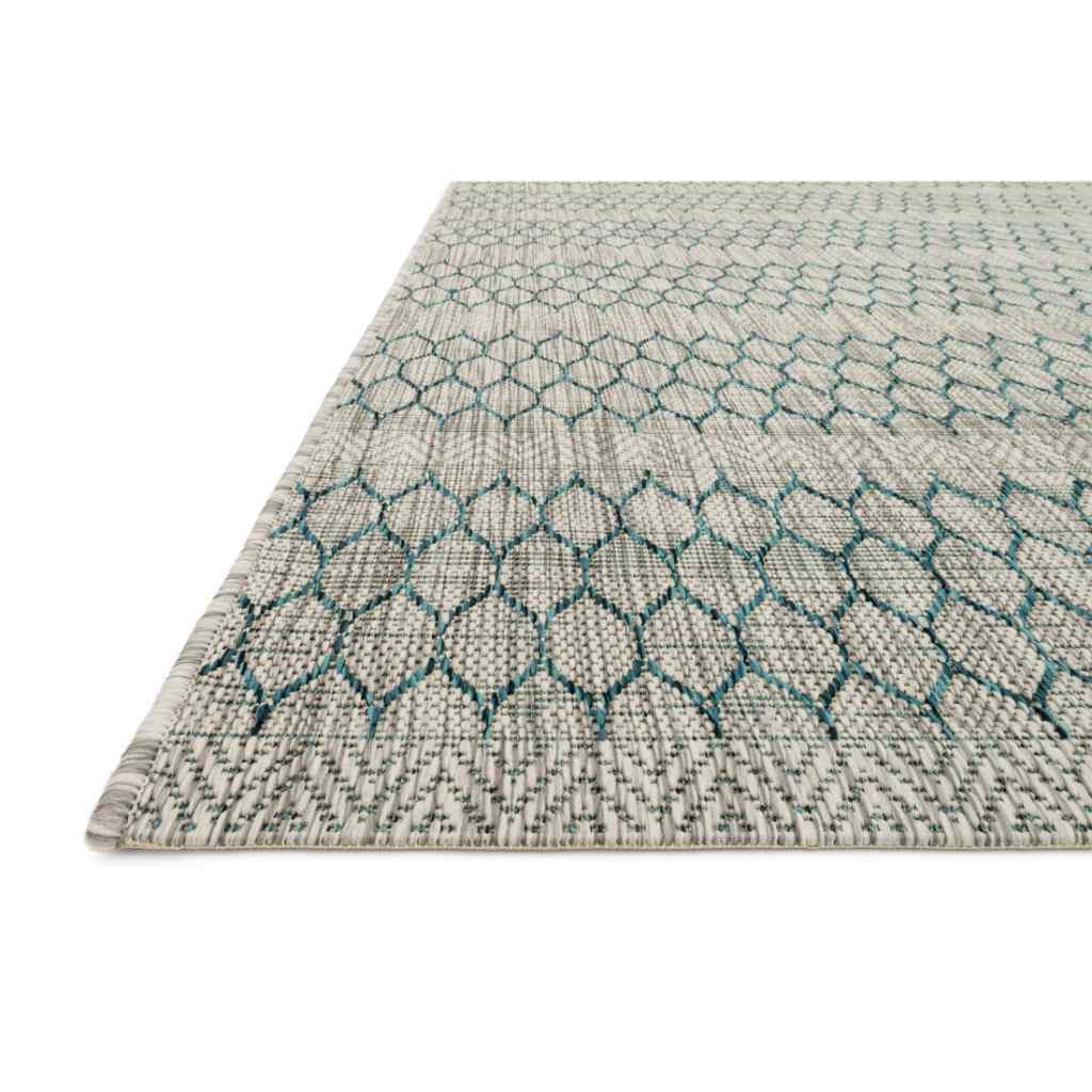 Loloi Isle Collection Grey / Teal Rug IE-01 Grey / Teal / 18" x 18" Sample