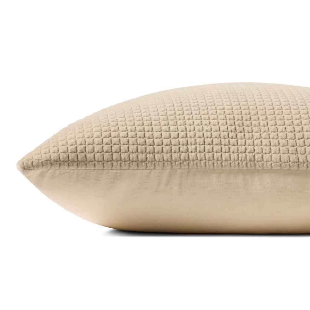 Loloi Ivory Pillow PLL0130 Ivory / 22'' x 22'' Cover w/Down Insert